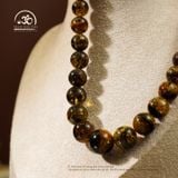  Vòng Cổ Hổ Phách Rêu Ánh Xanh 43gram 