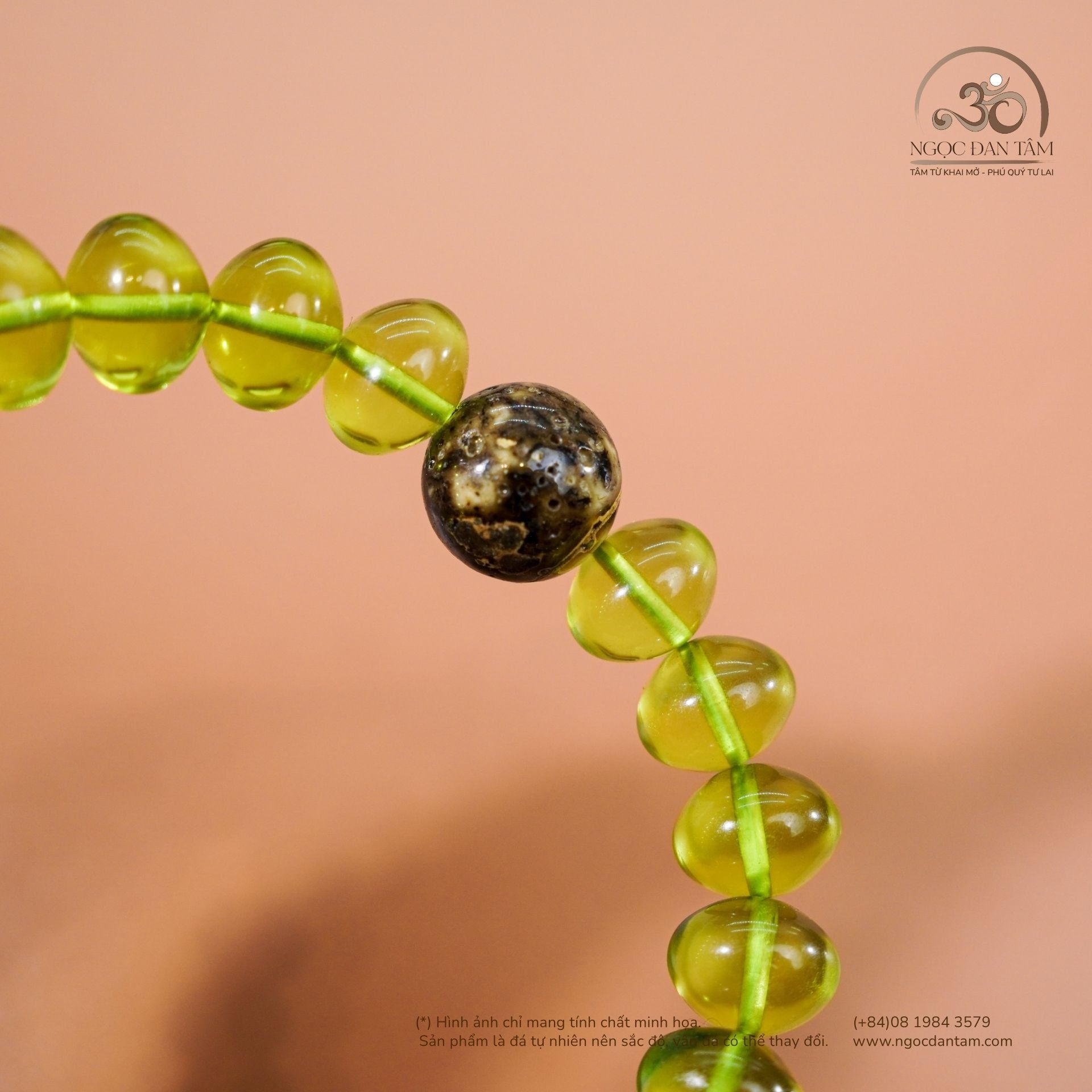  Vòng Tay Thanh Phách Phối Bạch Phách Rêu 11gram 