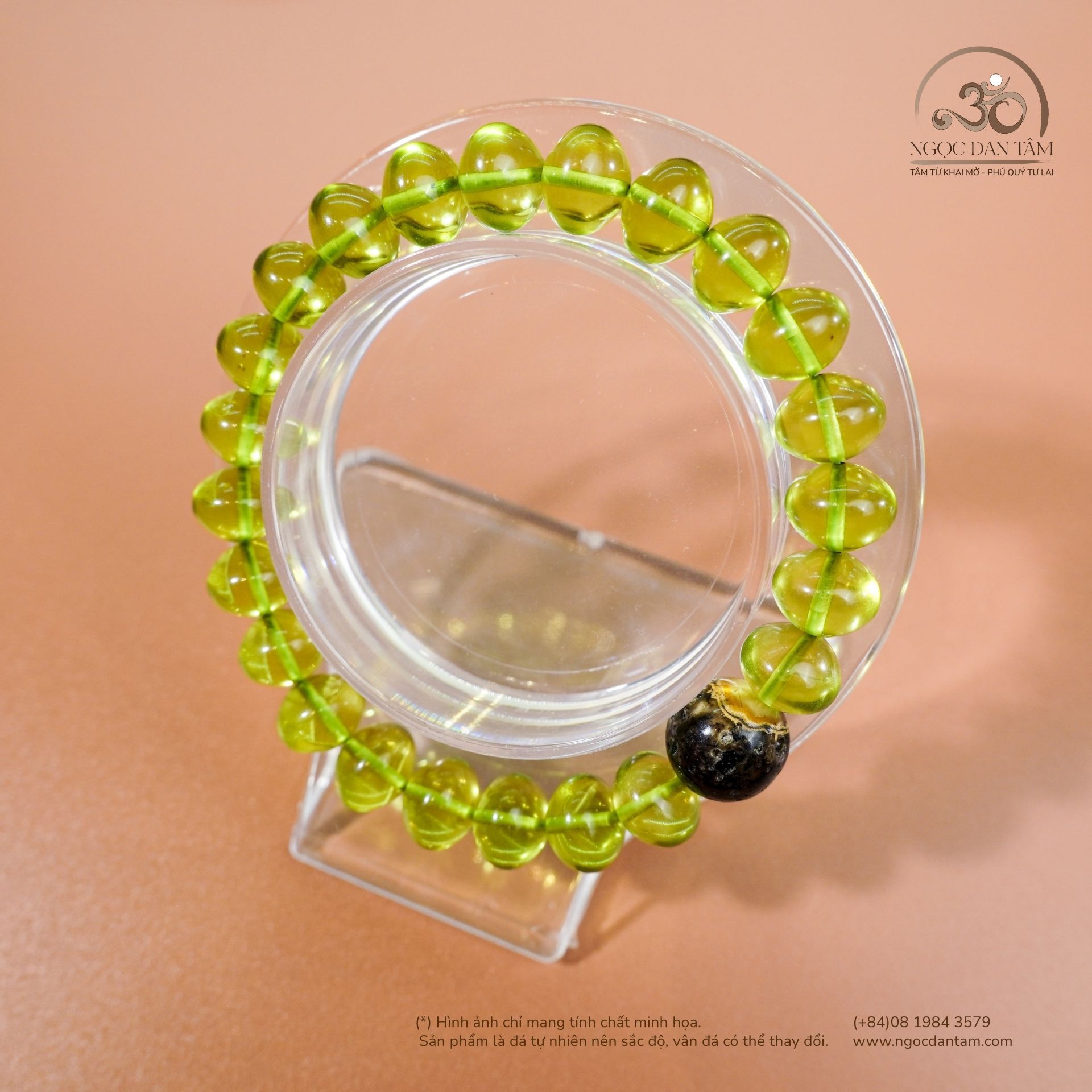  Vòng Tay Thanh Phách Phối Bạch Phách Rêu 11gram 
