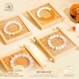  Vòng Tay Selenite Hối Charm Bạc Chữ Vạn 