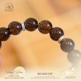  Vòng Tay Thạch Anh Khói Phối Charm Mạ Bạc 