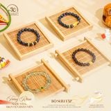  Vòng Tay Flourite Phối Charm Cắt Giác 