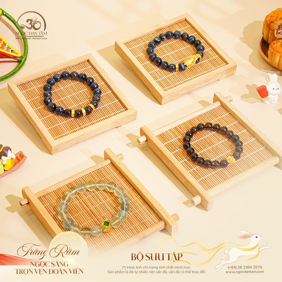  Vòng Tay Flourite Phối Charm Cắt Giác 