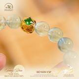  Vòng Tay Flourite Phối Charm Cắt Giác 