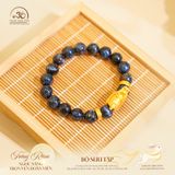  Vòng Tay Đá Giông Bão Phối Charm Long Quy 