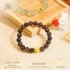  Vòng Tay Thạch Anh Khói Phối Charm Hoa Sen 
