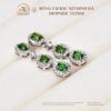  Bông Tai Bạc 925 Đính Đá Diopside 3x5mm 