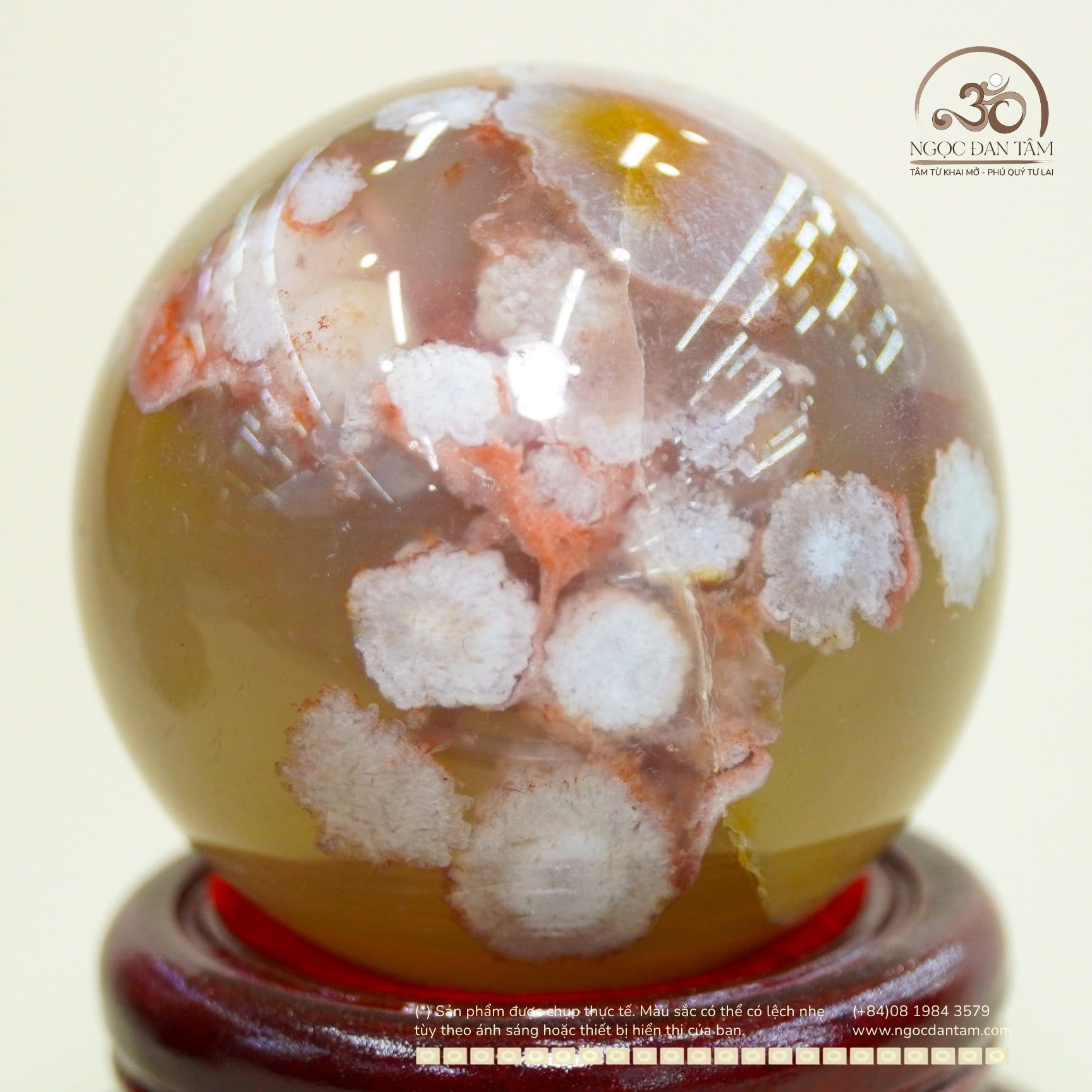  Cầu Mã Não Anh Đào 5-10cm 