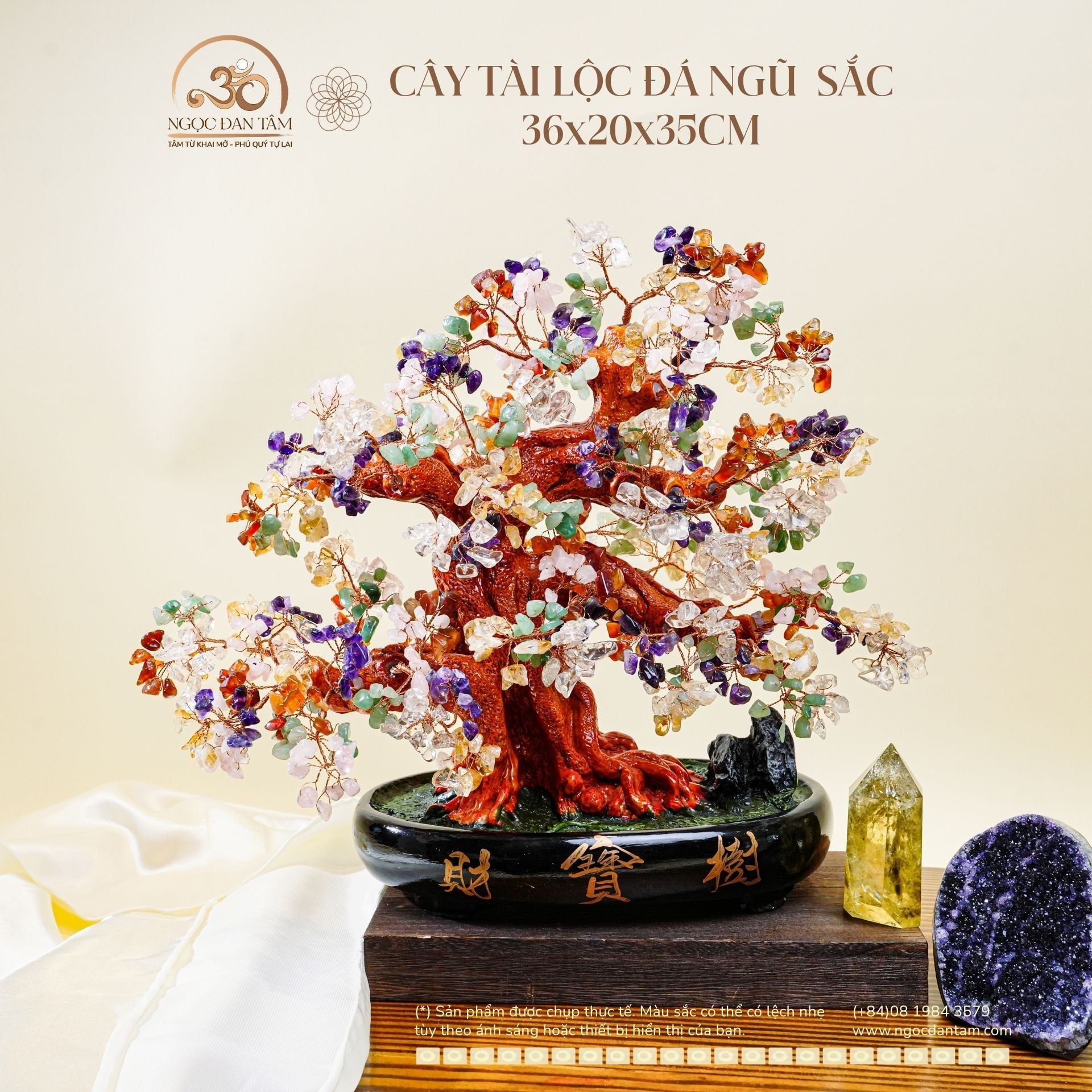  Cây Tài Lộc Thạch Anh Ngũ Sắc 
