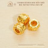  Charm Tứ Hoa May Mắn Nhỏ - Bạc 925 Mạ Vàng Cao Cấp 