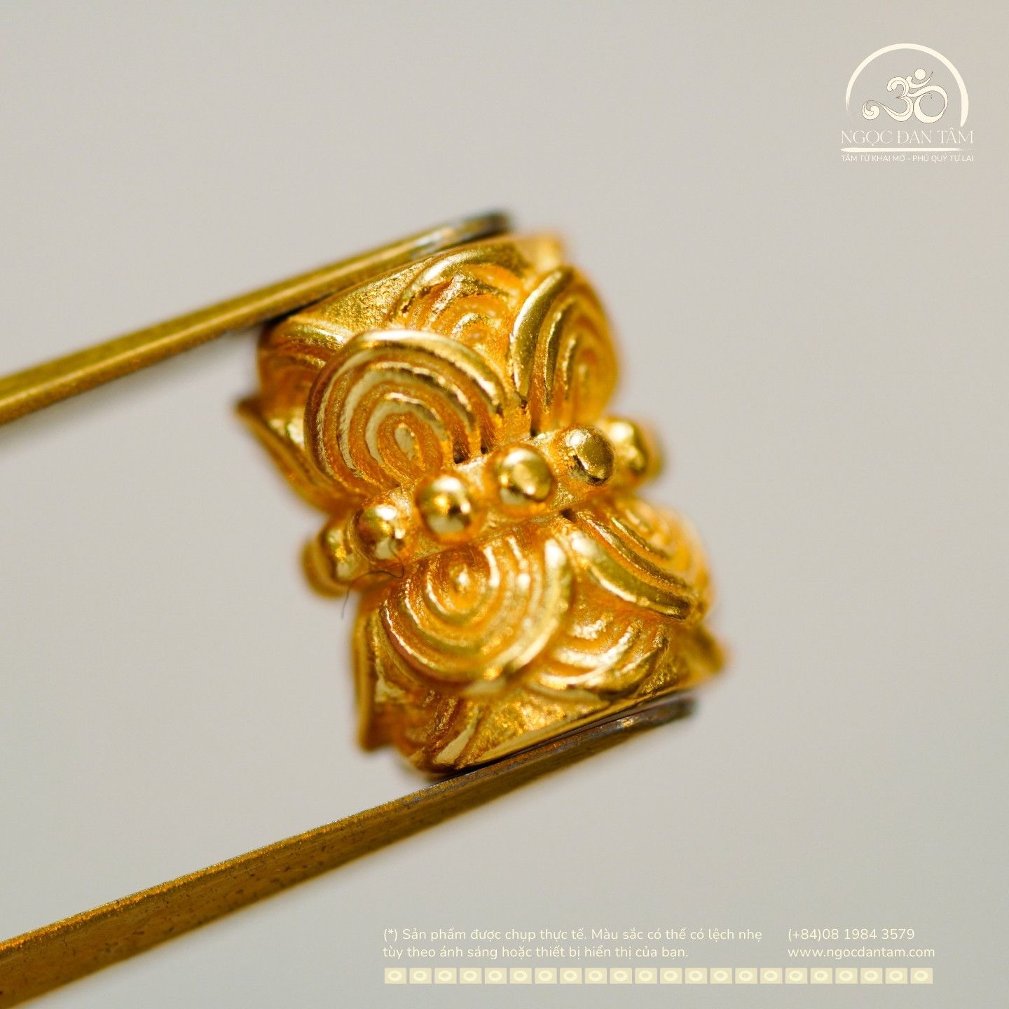  Charm 2 Đầu Sen 7.89mm - Bạc 925 Mạ Vàng Cao Cấp 