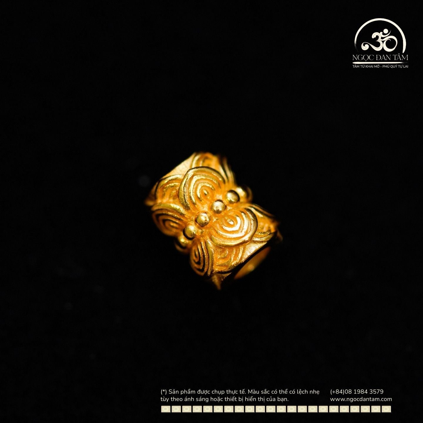  Charm 2 Đầu Sen 7.89mm - Bạc 925 Mạ Vàng Cao Cấp 