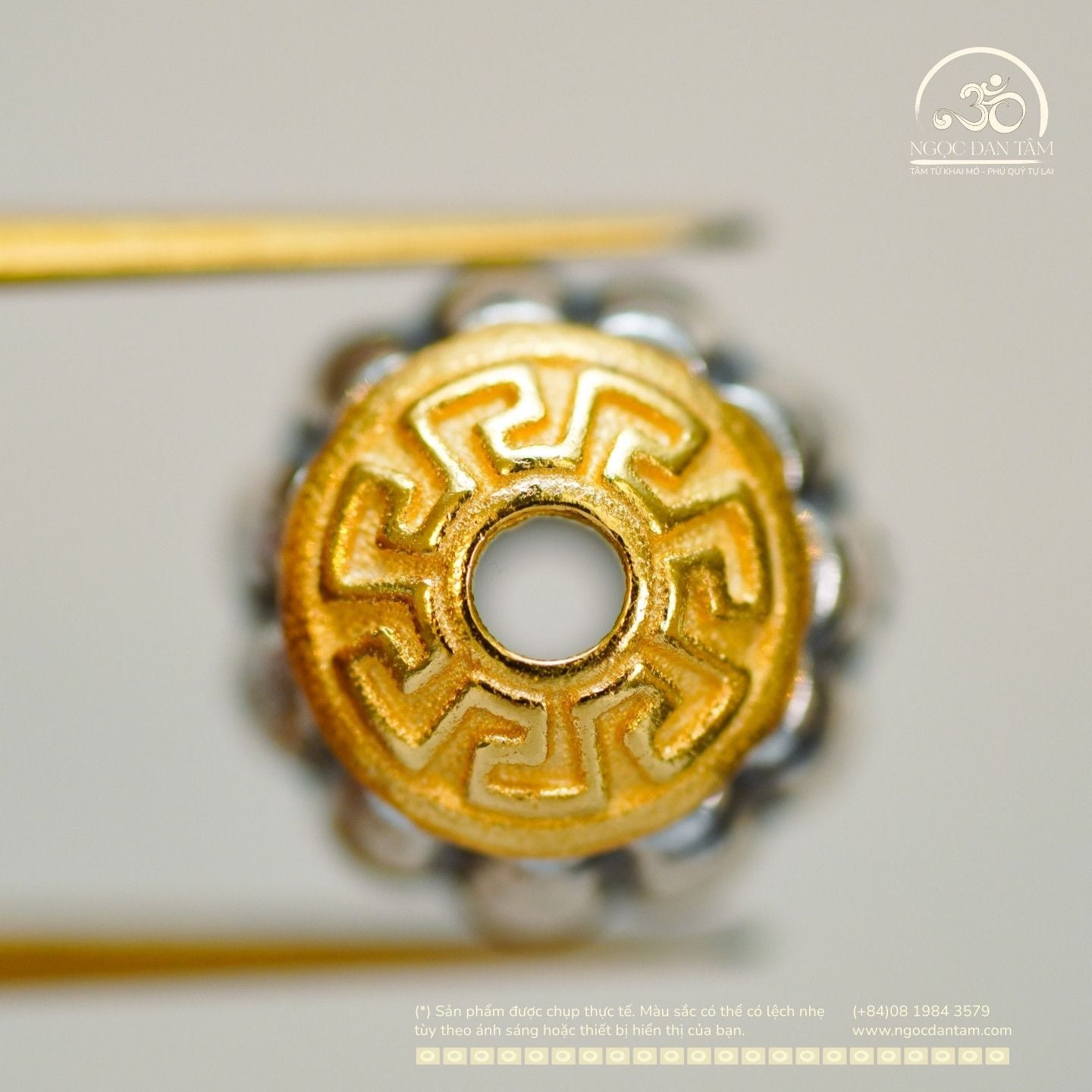  Charm Bí Ngô Bạc Mạ Vàng 9.14mm - Bạc 925 Mạ Vàng Cao Cấp 