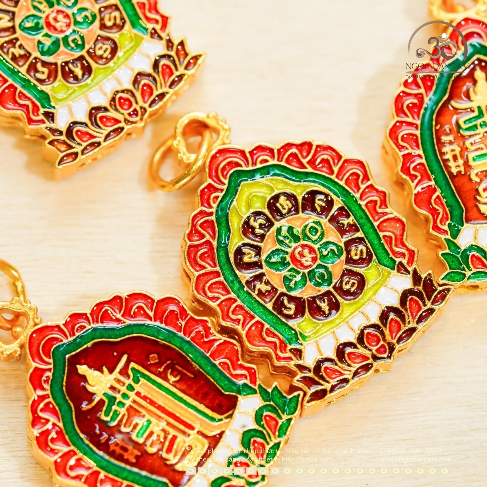  Charm Bùa Bình An - Bạc 925 Mạ Vàng Cao Cấp 