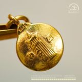  Charm Bùa Hộ Mệnh Tây Tạng 8 Hướng 10.48mm - Bạc 925 Mạ Vàng Cao Cấp 