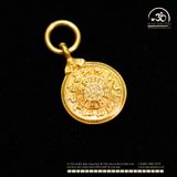  Charm Bùa Hộ Mệnh Tây Tạng 8 Hướng 10.48mm - Bạc 925 Mạ Vàng Cao Cấp 