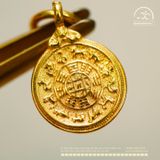  Charm Bùa Hộ Mệnh Tây Tạng 8 Hướng 10.48mm - Bạc 925 Mạ Vàng Cao Cấp 