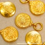  Charm Bùa Hộ Mệnh Tây Tạng 8 Hướng 10.48mm - Bạc 925 Mạ Vàng Cao Cấp 