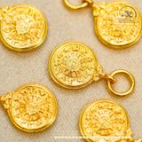  Charm Bùa Hộ Mệnh Tây Tạng 8 Hướng 10.48mm - Bạc 925 Mạ Vàng Cao Cấp 