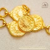  Charm Bùa Hộ Mệnh Tây Tạng 8 Hướng 10.48mm - Bạc 925 Mạ Vàng Cao Cấp 