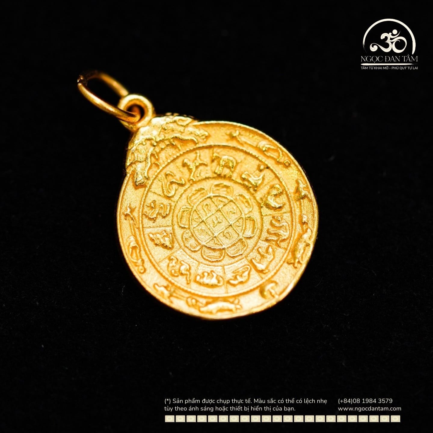  Charm Bùa Hộ Mệnh Tây Tạng 11,25mm - Bạc 925 Mạ Vàng Cao Cấp 