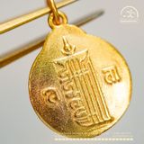  Charm Bùa Hộ Mệnh Tây Tạng 13,36mm - Bạc 925 Mạ Vàng Cao Cấp 