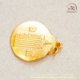  Charm Bùa Hộ Mệnh Tây Tạng 13,36mm - Bạc 925 Mạ Vàng Cao Cấp 