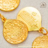  Charm Bùa Hộ Mệnh Tây Tạng 13,36mm - Bạc 925 Mạ Vàng Cao Cấp 