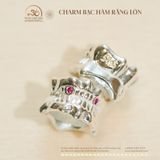  Charm Bạc Hàm Răng Lớn - Bạc 925 Cao Cấp 