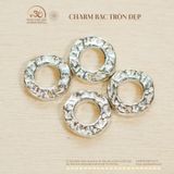  Charm Bạc Tròn Dẹp - Bạc 925 Cao Cấp 