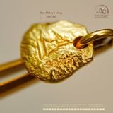  Charm Bánh Xe May Mắn 9.11mm Bạc 925 Mạ Vàng Cao Cấp 