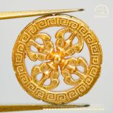  Charm Bánh Xe Pháp Luân Bạc Mạ Vàng 12.89mm  (bạc 925 mạ vàng cao cấp) 