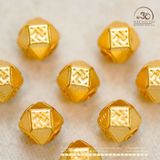  Charm Bát Giác Giác Chữ Vạn 6.02mm - Bạc 925 Mạ Vàng Cao Cấp 