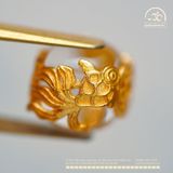  Charm Cá Chép Bọc Đá 9.35mm Bạc 925 Mạ Vàng Cao Cấp 