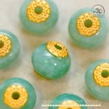  Charm Cẩm Thạch 7.26mm - Kim Loại Mạ Vàng 