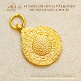 Charm Cửu Cung 2 Mặt 11.95mm Bạc 925 Mạ Vàng Cao Cấp 
