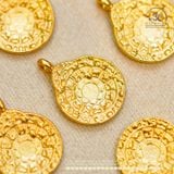  Charm Cửu Cung Bát Quái 1 Mặt 12.16mm - Bạc 925 Mạ Vàng Cao Cấp 