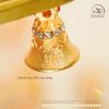  Charm Chuông Chùy Kim Cang Đính Đá - Bạc 925 Mạ Vàng Cao Cấp 
