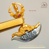  Charm Chùy Kim Cang Mỏ Neo 16.87mm - Bạc Mạ Vàng 