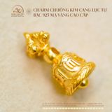  Charm Chuông Kim Cang Lục Tự - Bạc 925 Mạ Vàng Cao Cấp 
