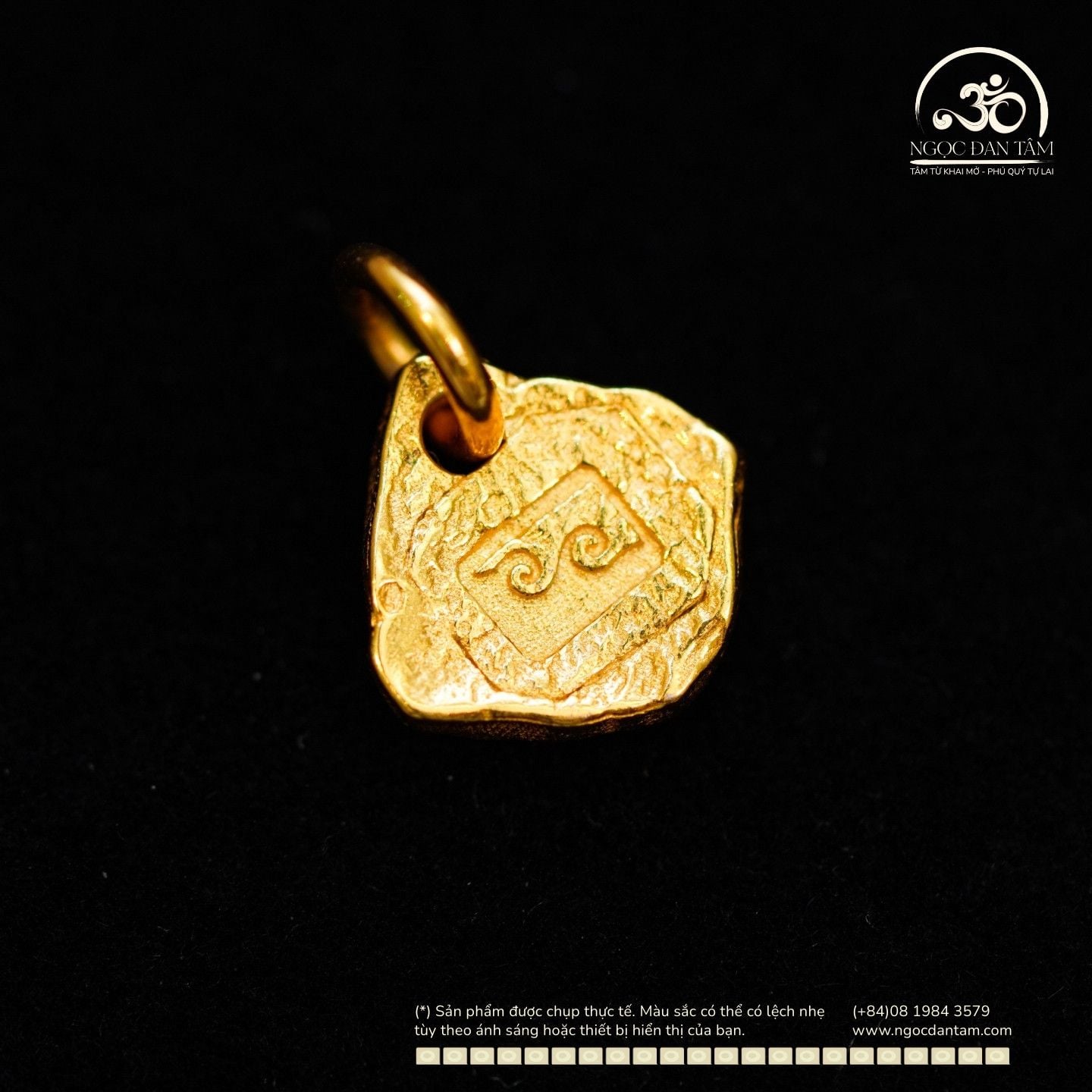  Charm Chubu Fuzang 12.71mm - Bạc 925 Mạ Vàng Cao Cấp 