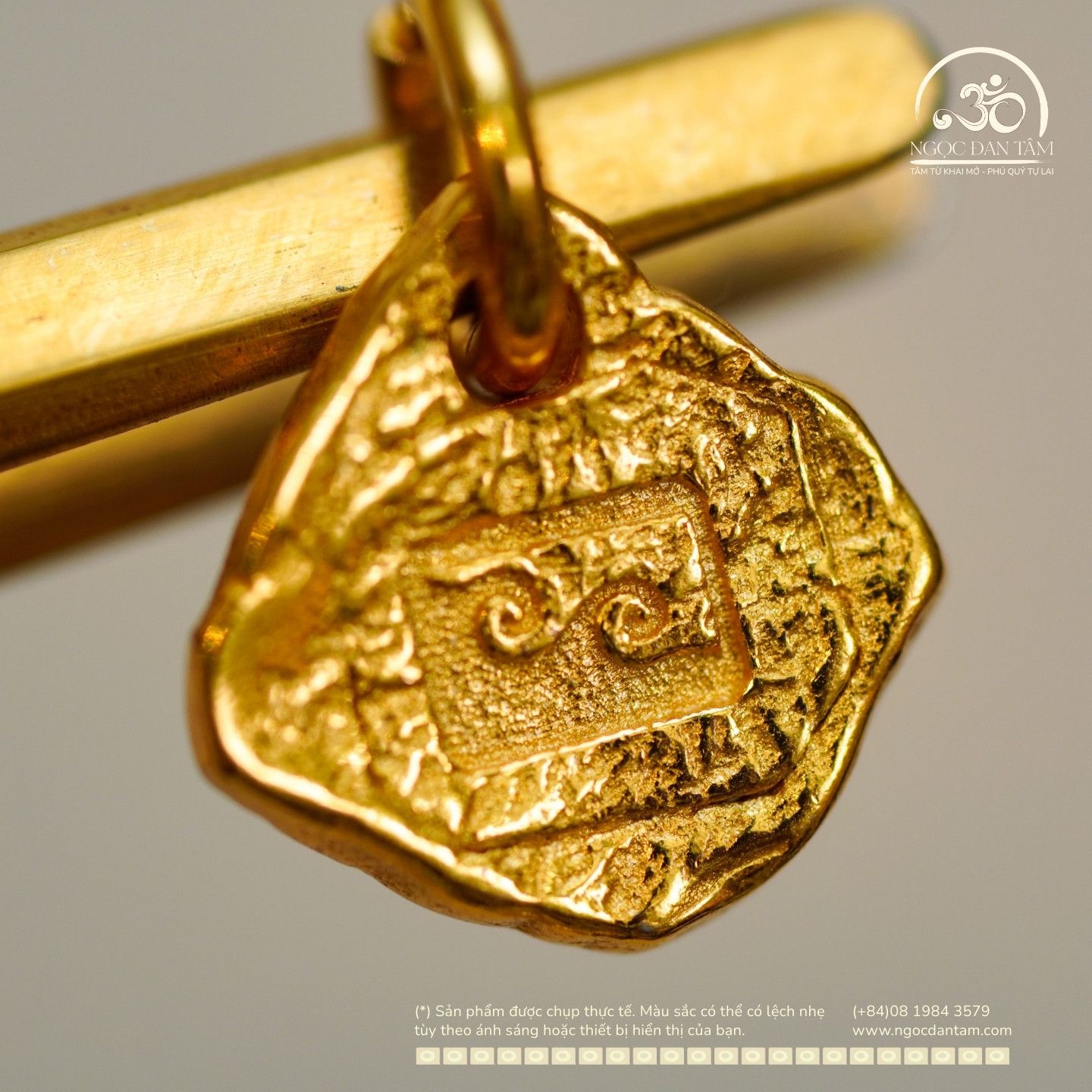  Charm Chubu Fuzang 12.71mm - Bạc 925 Mạ Vàng Cao Cấp 