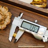  Charm Đệm Bánh Xe Đính Đá 7.35mm - Bạc 925 Mạ Vàng Cao Cấp 