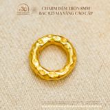  Charm Đệm Tròn 8mm - Bạc 925 Mạ Vàng Cao Cấp 