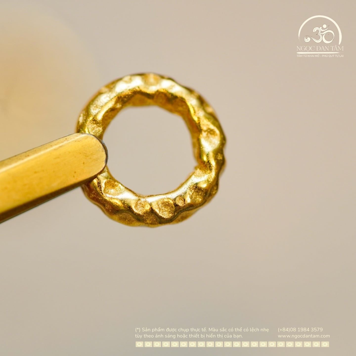  Charm Đệm Tròn 8mm - Bạc 925 Mạ Vàng Cao Cấp 