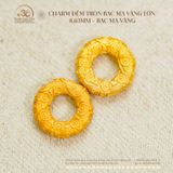  Charm Đệm Tròn Bạc Mạ Vàng Lớn  8.63mm - Bạc Mạ Vàng 