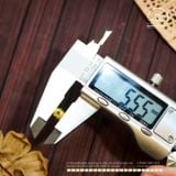  Charm Đính Đá Xanh Lá 5mm - Bạc mạ vàng 