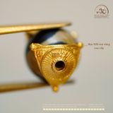  Charm Dzi 10.37mm - Bạc 925 Mạ Vàng Cao Cấp 