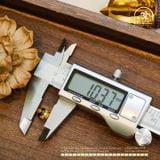  Charm Dzi 10.37mm - Bạc 925 Mạ Vàng Cao Cấp 