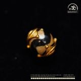  Charm Dzi 10.37mm - Bạc 925 Mạ Vàng Cao Cấp 